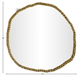 Meridian Furniture Molten Gold Iron Mirror