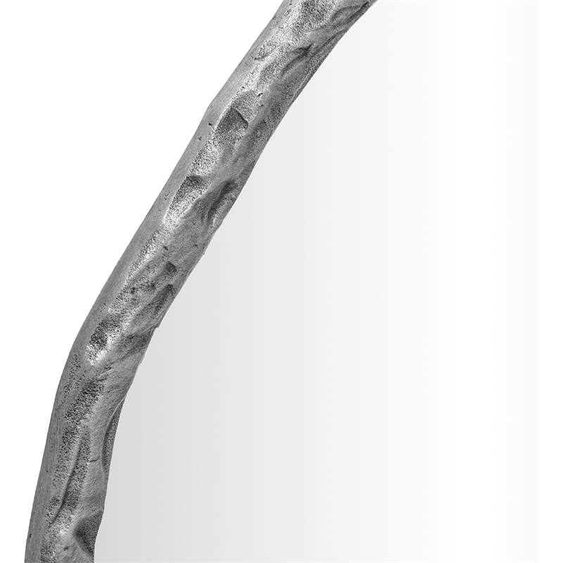 Meridian Furniture Molten Silver Iron Mirror