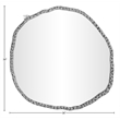 Meridian Furniture Molten Silver Iron Mirror