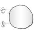 Meridian Furniture Molten Silver Iron Mirror