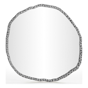 Meridian Furniture Molten Silver Iron Mirror