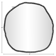 Meridian Furniture Molten Black Iron Mirror