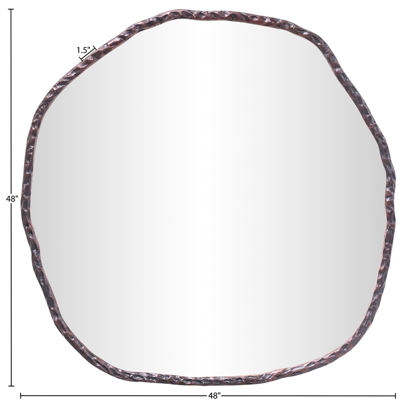 Meridian Furniture Molten Brown Iron Mirror