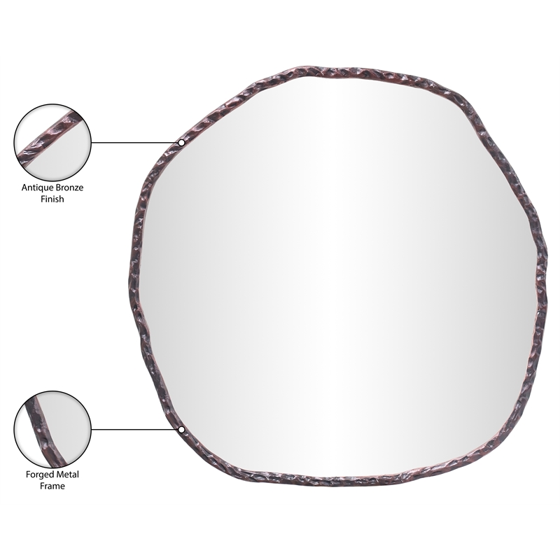 Meridian Furniture Molten Brown Iron Mirror