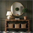 Meridian Furniture Molten Gold Iron Mirror