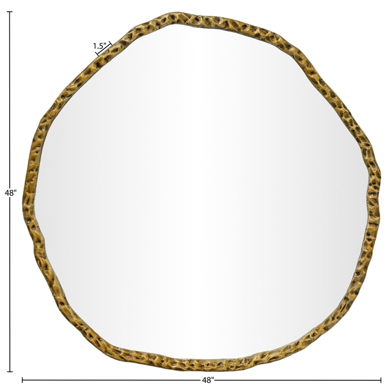 Meridian Furniture Molten Gold Iron Mirror