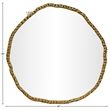 Meridian Furniture Molten Gold Iron Mirror