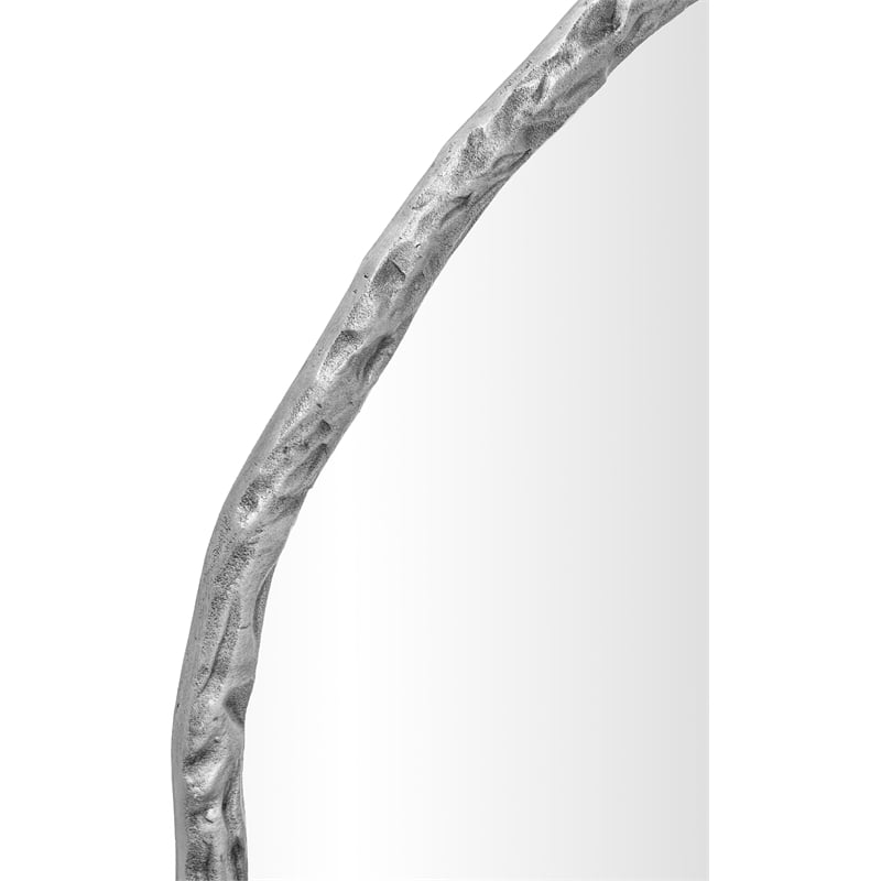 Meridian Furniture Molten Silver Iron Mirror