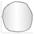 Meridian Furniture Molten Silver Iron Mirror