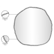 Meridian Furniture Molten Silver Iron Mirror