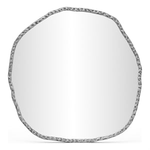 Meridian Furniture Molten Silver Iron Mirror