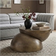 Meridian Furniture Boulder Gold Iron Coffee Table