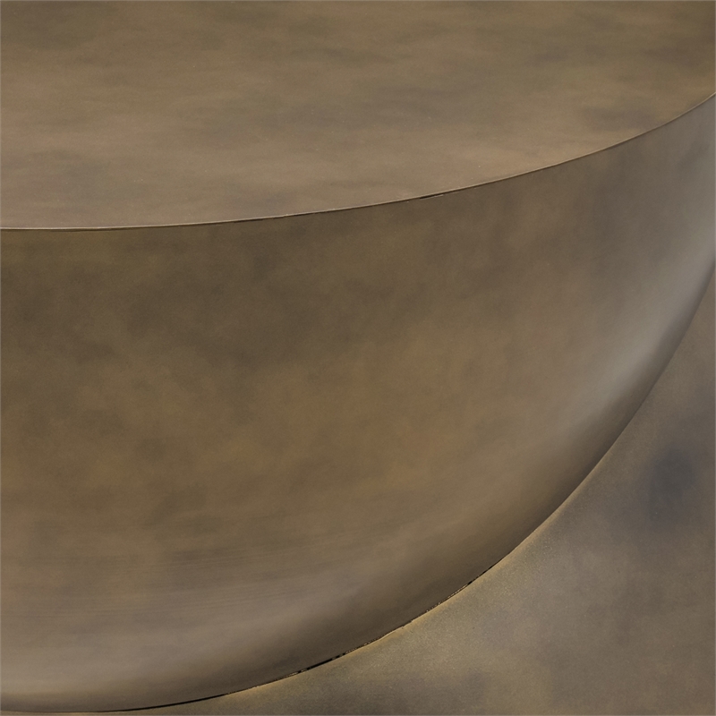 Meridian Furniture Boulder Gold Iron Coffee Table