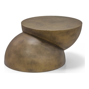 Meridian Furniture Boulder Gold Iron Coffee Table