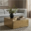 Meridian Furniture Zani Gold Iron Coffee Table