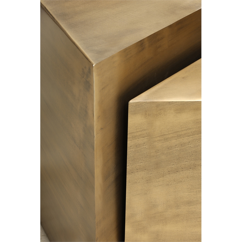 Meridian Furniture Zani Gold Iron Coffee Table