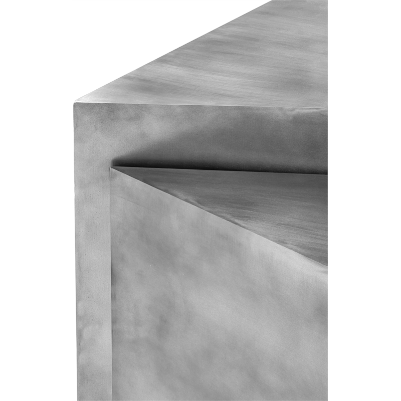 Meridian Furniture Zani Silver Iron Coffee Table