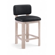 Meridian Furniture Paloma Black Vegan Leather Counter Stool (Set of 2)