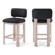 Meridian Furniture Paloma Black Vegan Leather Counter Stool (Set of 2)