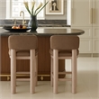 Meridian Furniture Paloma Brown Vegan Leather Counter Stool (Set of 2)