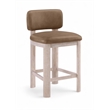 Meridian Furniture Paloma Brown Vegan Leather Counter Stool (Set of 2)