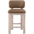 Meridian Furniture Paloma Brown Vegan Leather Counter Stool (Set of 2)