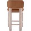 Meridian Furniture Paloma Cognac Vegan Leather Counter Stool (Set of 2)