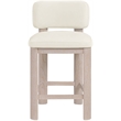 Meridian Furniture Paloma Cream Vegan Leather Counter Stool (Set of 2)