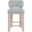 Meridian Furniture Paloma Light Blue Vegan Leather Counter Stool (Set of 2)