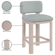 Meridian Furniture Paloma Light Blue Vegan Leather Counter Stool (Set of 2)