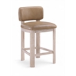 Meridian Furniture Paloma Tan Vegan Leather Counter Stool (Set of 2)