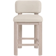 Meridian Furniture Paloma Taupe Vegan Leather Counter Stool (Set of 2)