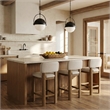 Meridian Furniture Paloma Beige Vegan Leather Counter Stool (Set of 2)