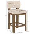 Meridian Furniture Paloma Beige Vegan Leather Counter Stool (Set of 2)
