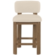 Meridian Furniture Paloma Beige Vegan Leather Counter Stool (Set of 2)