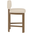 Meridian Furniture Paloma Beige Vegan Leather Counter Stool (Set of 2)