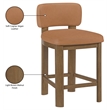 Meridian Furniture Paloma Cognac Vegan Leather Counter Stool (Set of 2)