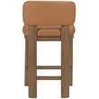 Meridian Furniture Paloma Cognac Vegan Leather Counter Stool (Set of 2)