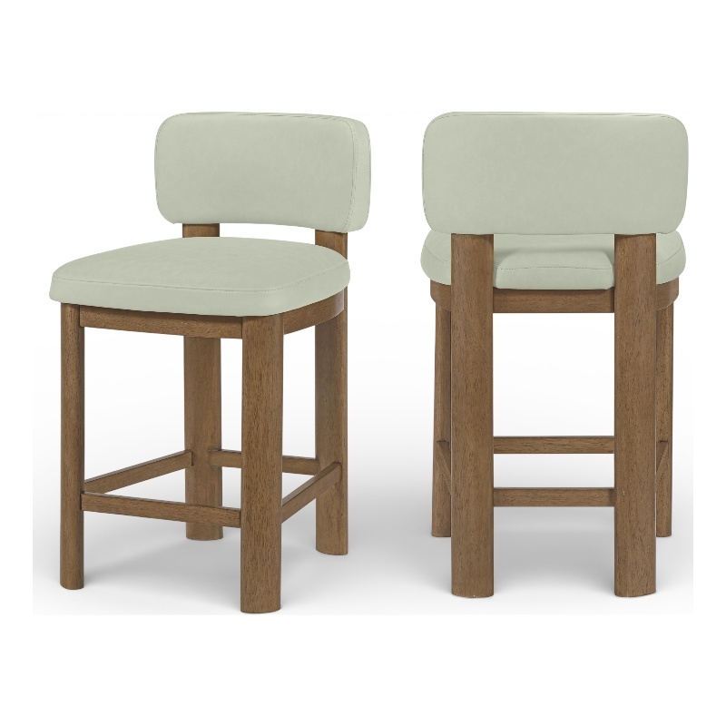 Meridian Furniture Paloma Mint Vegan Leather Counter Stool (Set of 2)