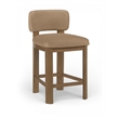 Meridian Furniture Paloma Tan Vegan Leather Counter Stool (Set of 2)