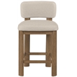 Meridian Furniture Paloma Taupe Vegan Leather Counter Stool (Set of 2)