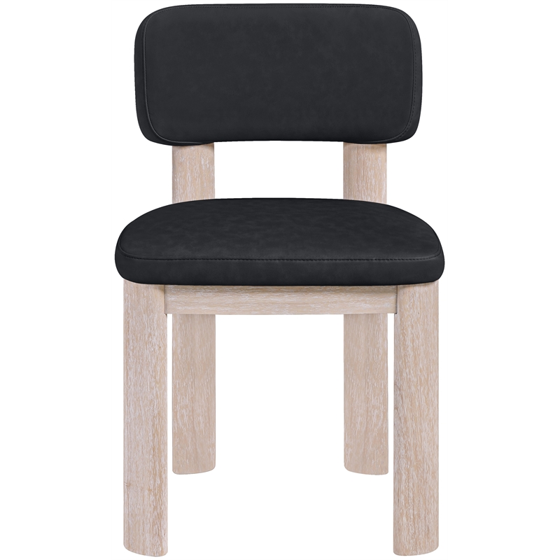 Meridian Furniture Paloma Black Vegan Leather Dining Chair (Set of 2)