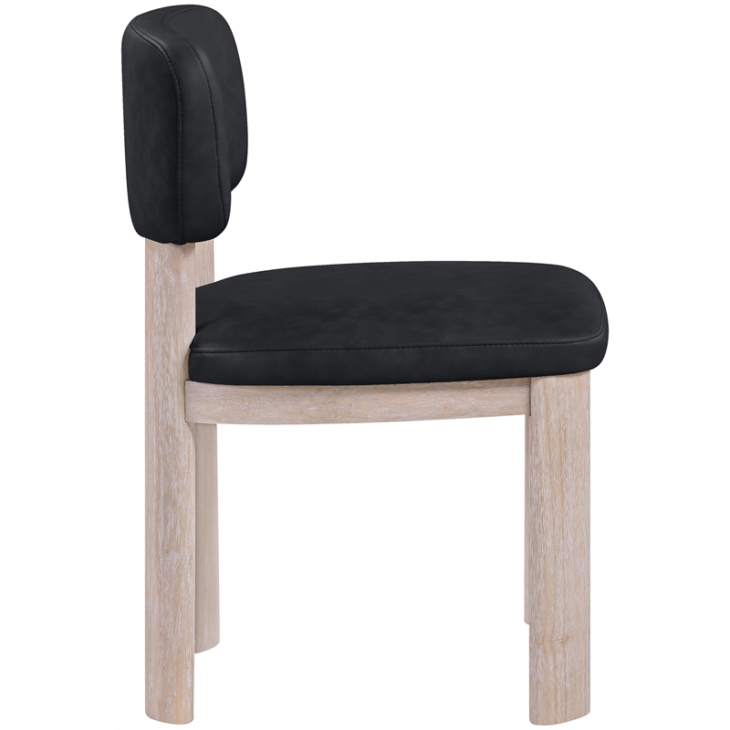 Meridian Furniture Paloma Black Vegan Leather Dining Chair (Set of 2)