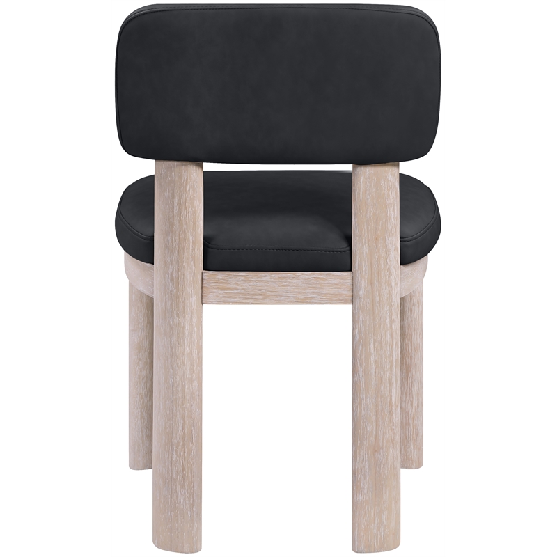 Meridian Furniture Paloma Black Vegan Leather Dining Chair (Set of 2)