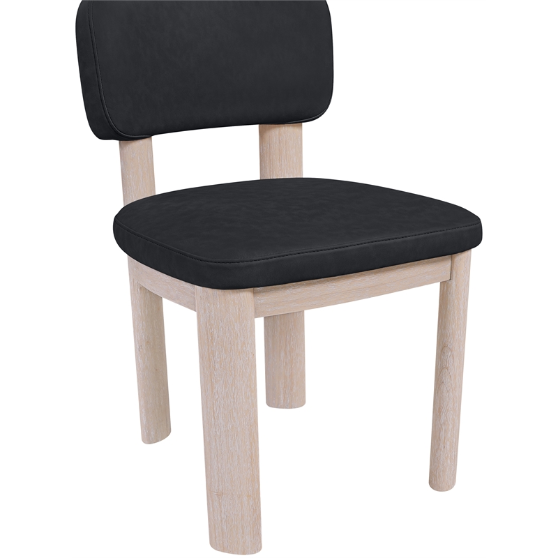 Meridian Furniture Paloma Black Vegan Leather Dining Chair (Set of 2)