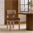 Meridian Furniture Paloma Brown Vegan Leather Dining Chair (Set of 2)