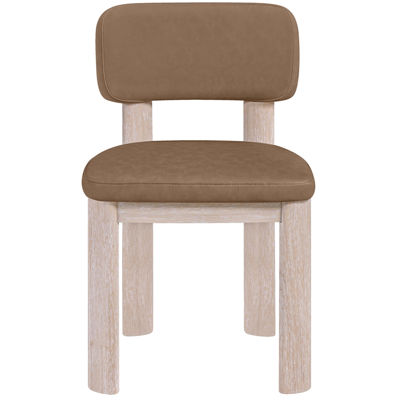 Meridian Furniture Paloma Brown Vegan Leather Dining Chair (Set of 2)