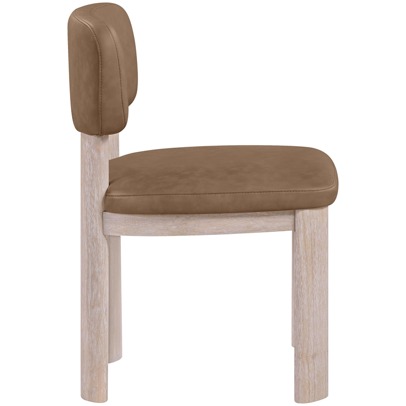 Meridian Furniture Paloma Brown Vegan Leather Dining Chair (Set of 2)