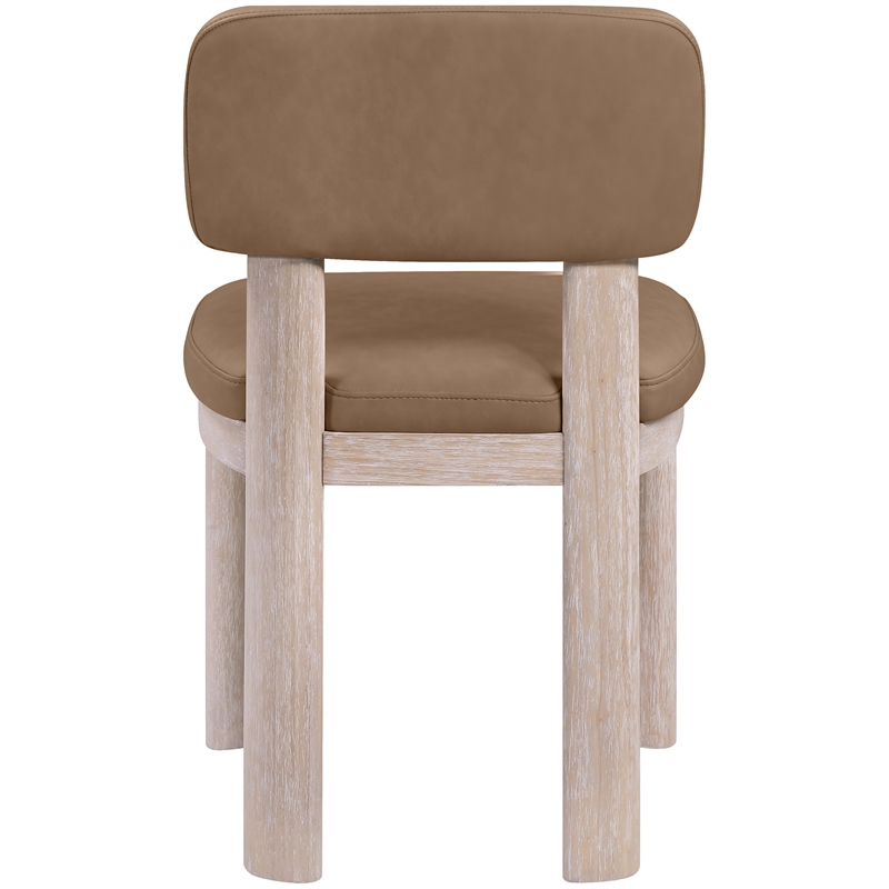 Meridian Furniture Paloma Brown Vegan Leather Dining Chair (Set of 2)