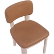 Meridian Furniture Paloma Cognac Vegan Leather Dining Chair (Set of 2)